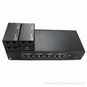 1 x 4 HDMI® Extender, Over Cat6e Cable with Supports High-video Resolution 1,080 Pixels